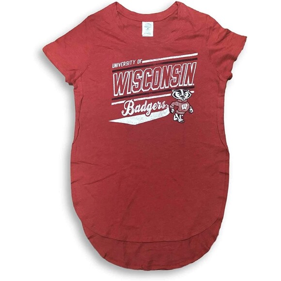 Rivalry Threads Wisconsin Badgers Scoop Neck Women's T-Shirt Large 12/14 - Picture 1 of 1
